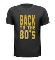 Back to the 80ties t-shirt korte mouw glitter goud