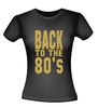 foto 2 back to the 80ties t-shirt korte mouw glitter goud