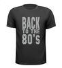 back to the 80ties t-shirt korte mouw glitter zilver