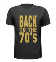 Back to the 70ties t-shirt korte mouw glitter goud Back to the 70ties t-shirt korte mouw glitter goud