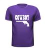 foto 3 cowboy met pistool t-shirt korte mouw
