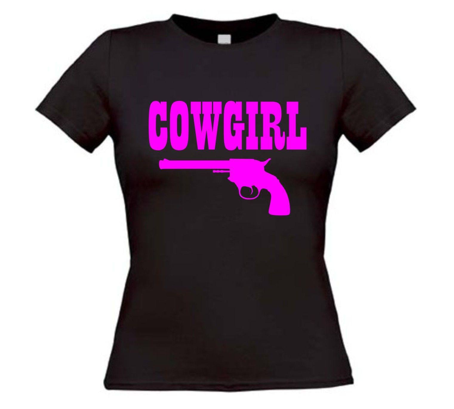 cowgirl t-shirt korte mouw neon roze