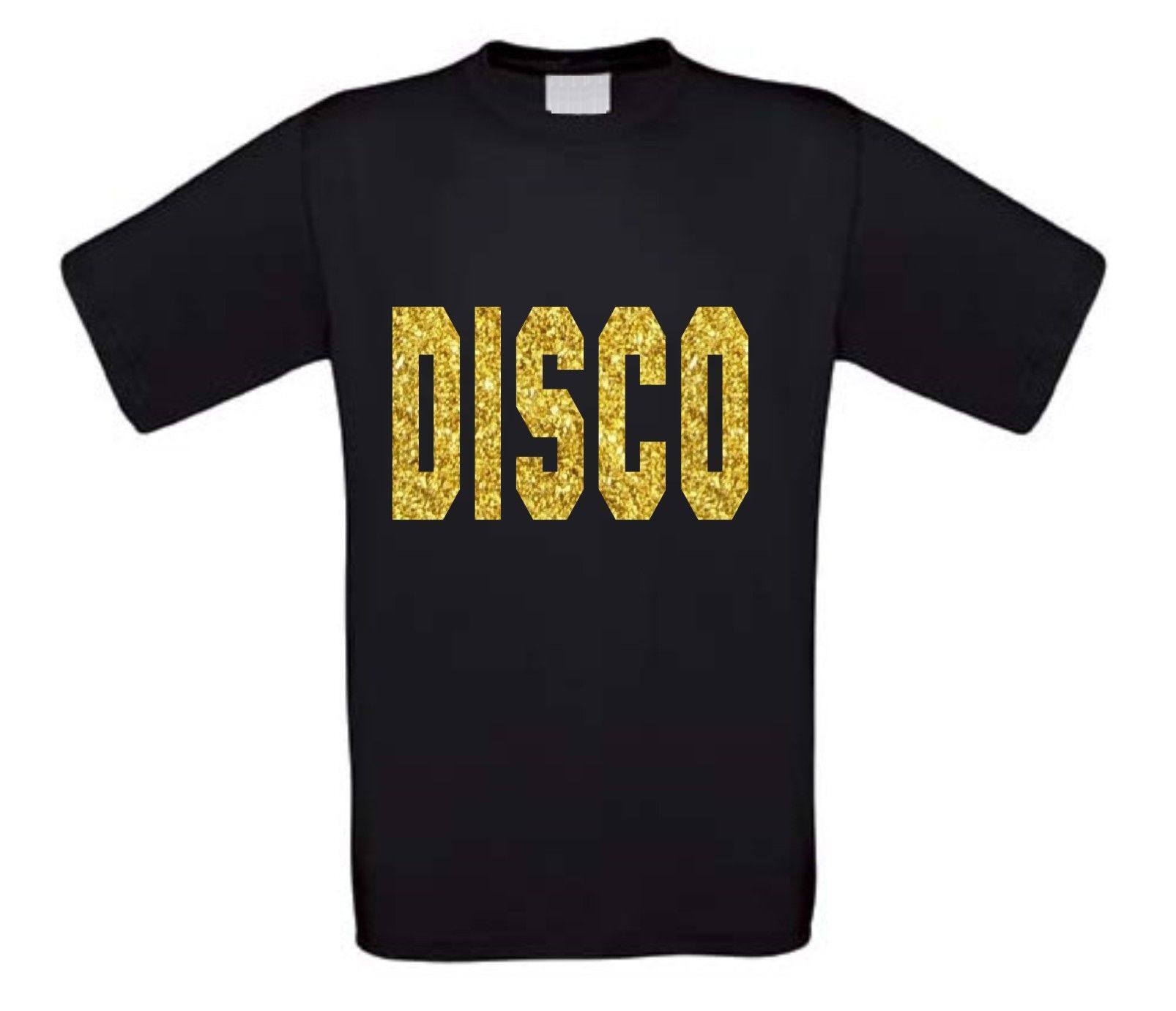 disco t-shirt glitter goud