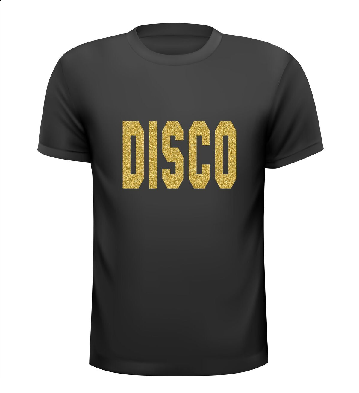 disco t-shirt glitter goud