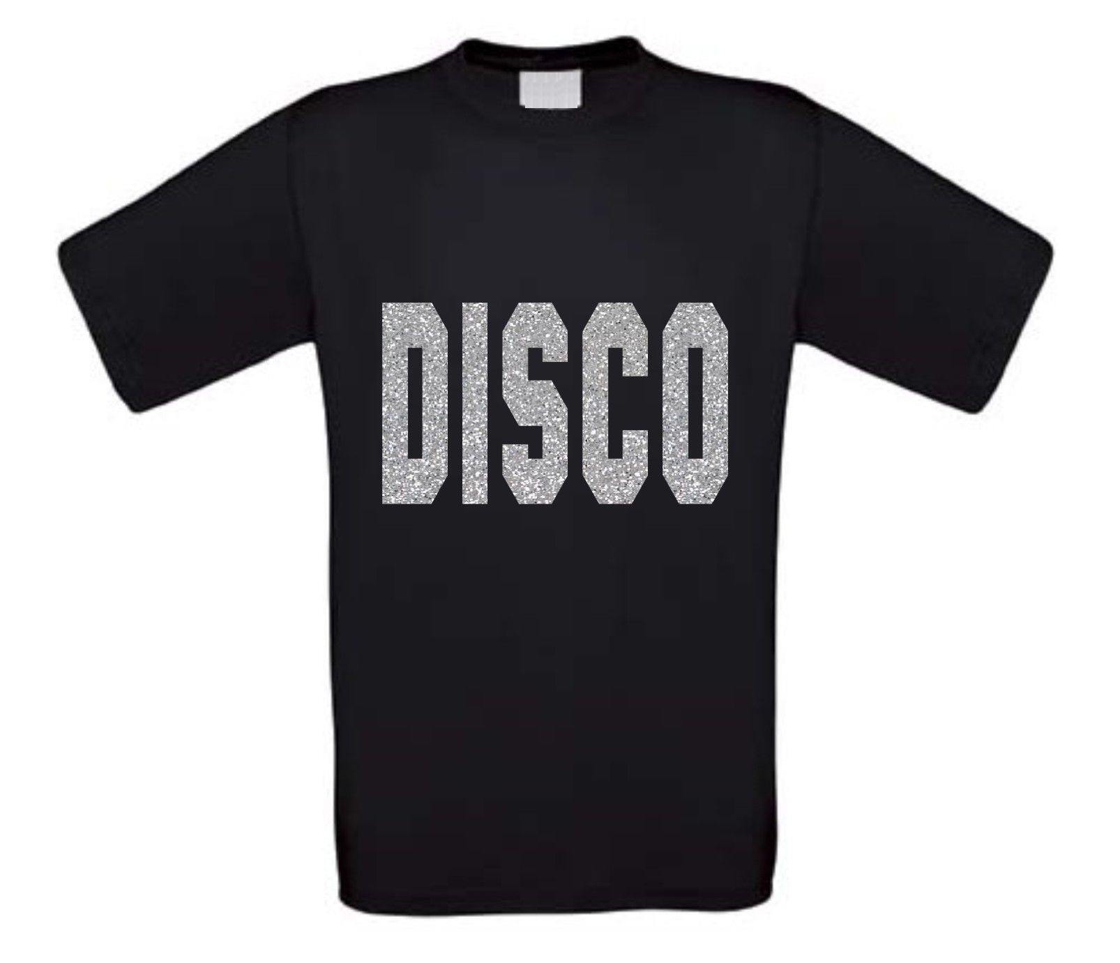 disco t-shirt glitter zilver