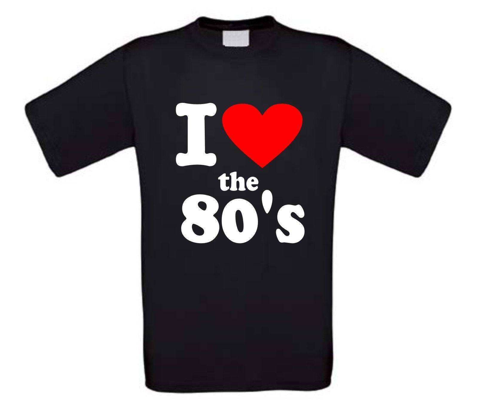 i love the eighties t-shirt korte mouw