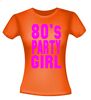foto 5 t-shirt korte mouw eighties party girl dames neon roze