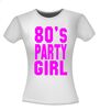 foto 7 t-shirt korte mouw eighties party girl dames neon roze