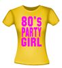 foto 8 t-shirt korte mouw eighties party girl dames neon roze