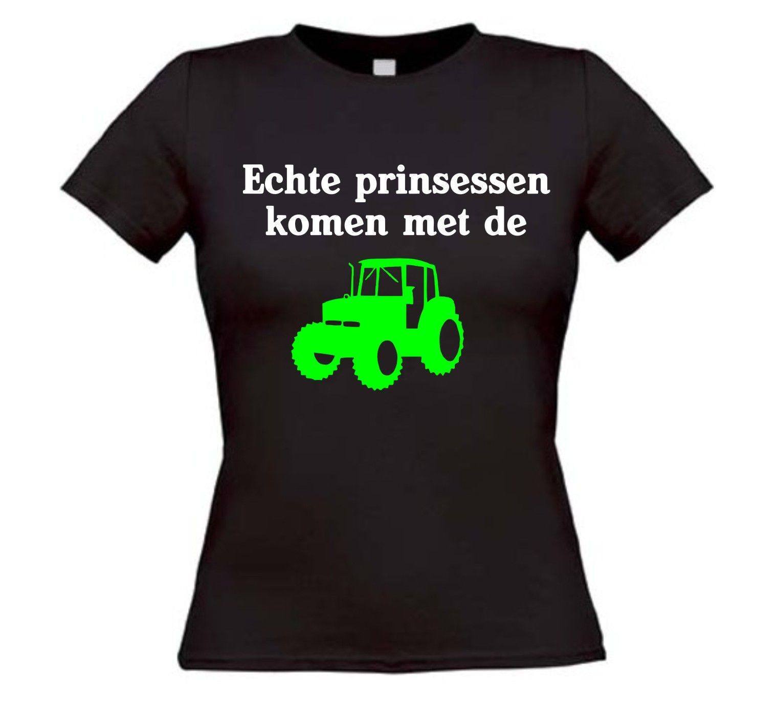 echte prinsessen komen met de tractor t-shirt korte mouw