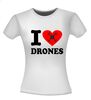 foto 10 i love drones t-shirt korte mouw
