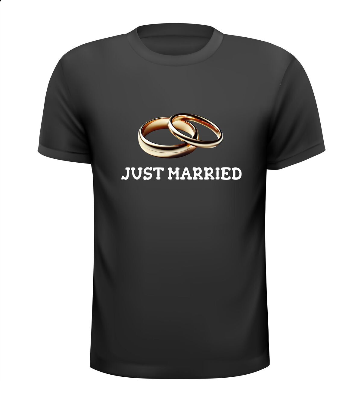 just married t-shirt korte mouw