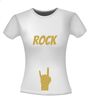 foto 14 rock t-shirt korte mouw glitter goud