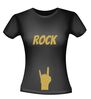 foto 2 rock t-shirt korte mouw glitter goud