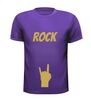 foto 3 rock t-shirt korte mouw glitter goud