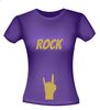 foto 4 rock t-shirt korte mouw glitter goud