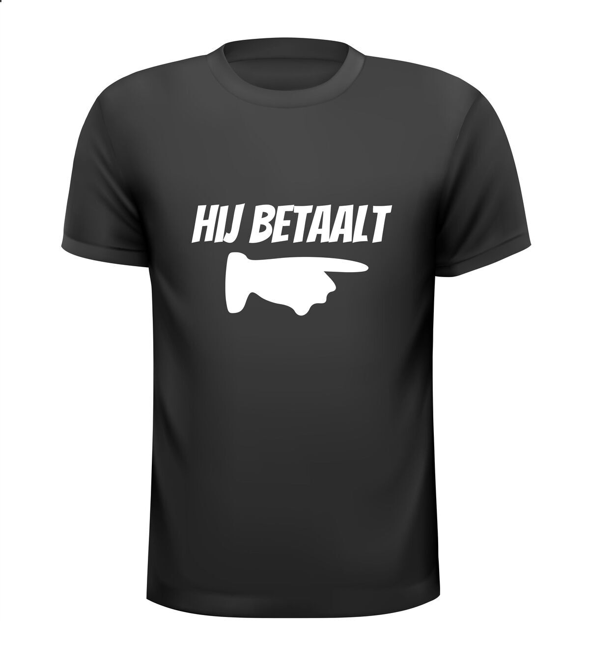 hij betaalt t-shirt korte mouw