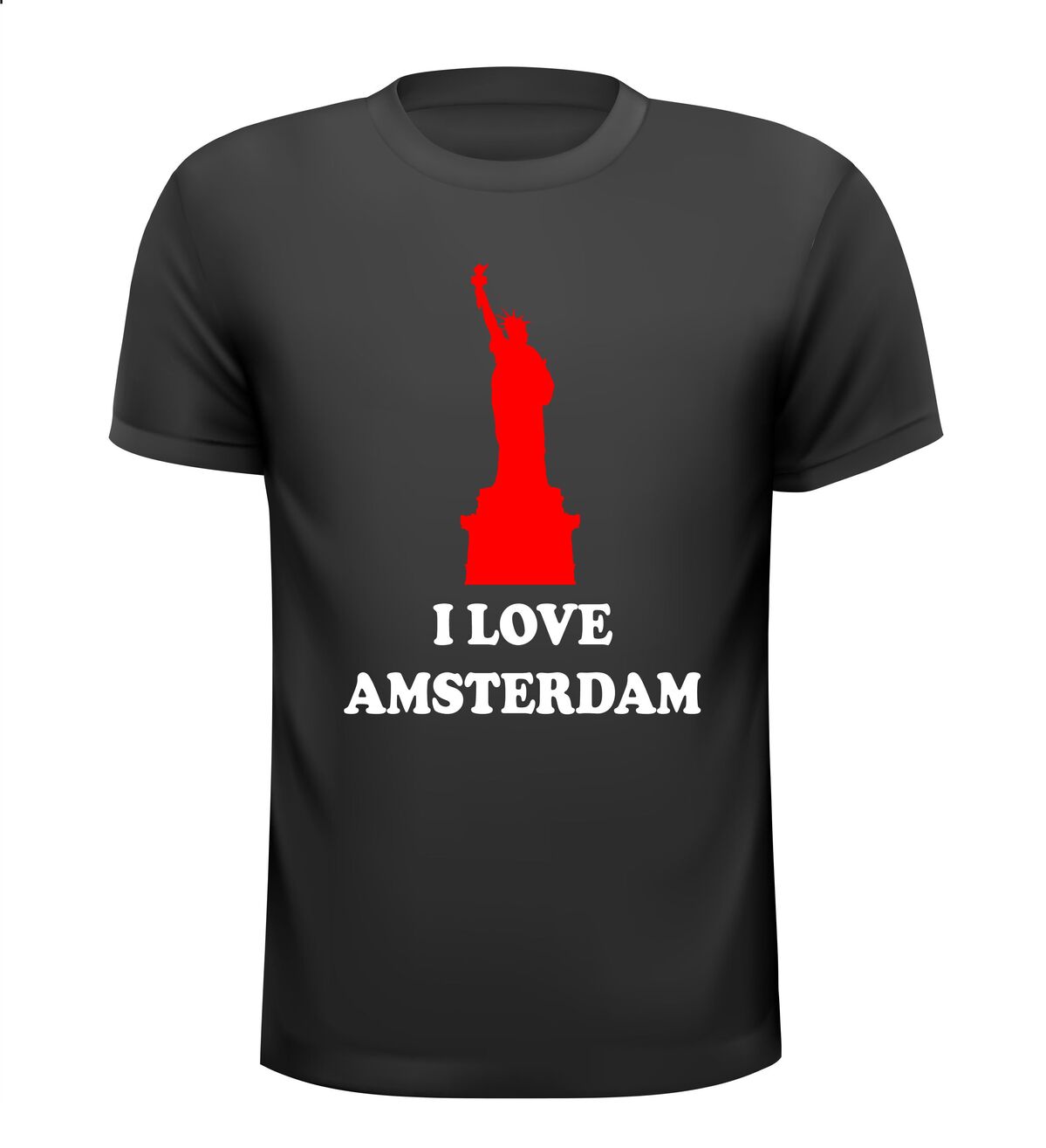 I love Amsterdam shirt korte mouw vrijheidsbeeld