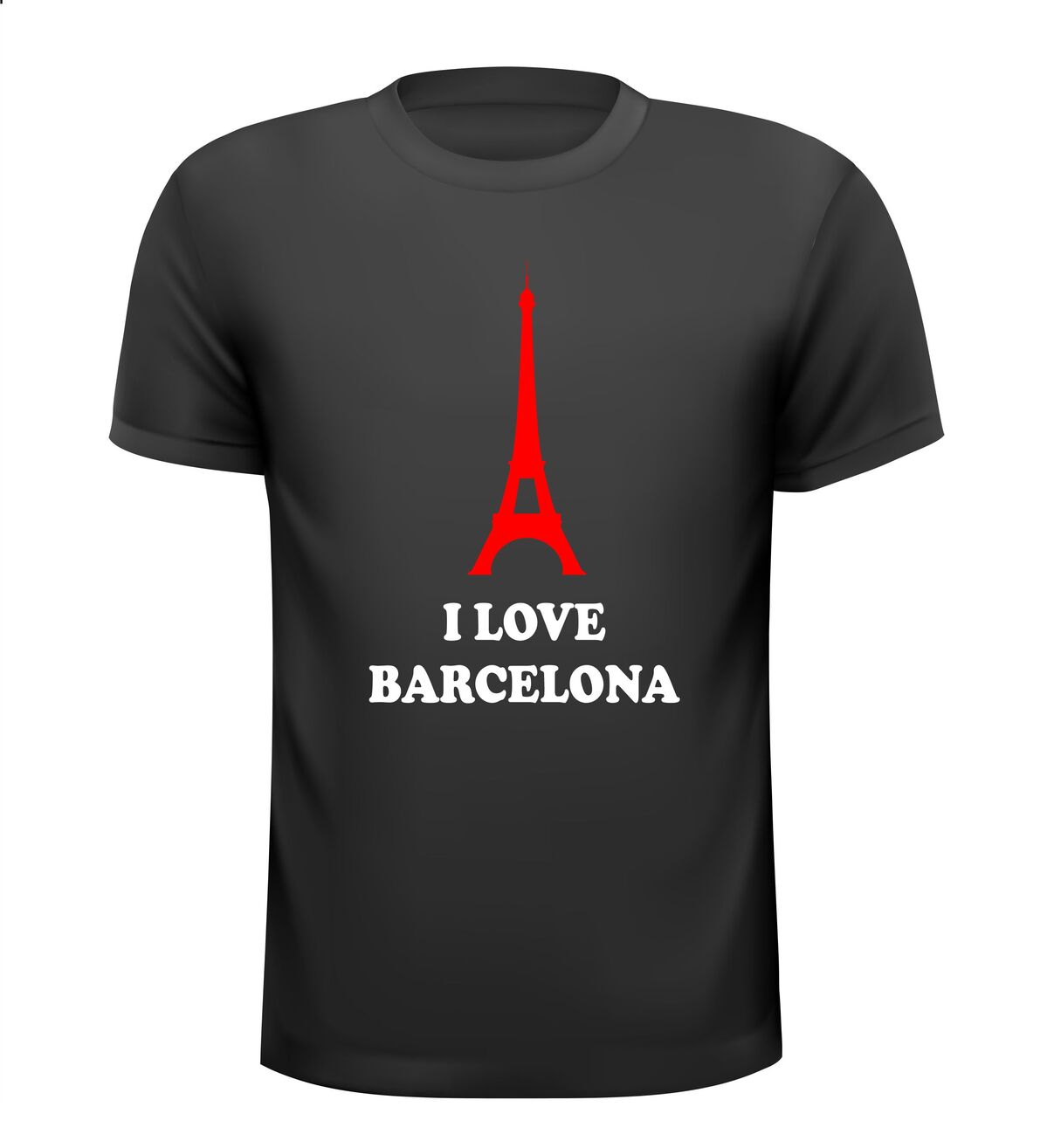 I love Barcelona shirt korte mouw Eiffeltoren