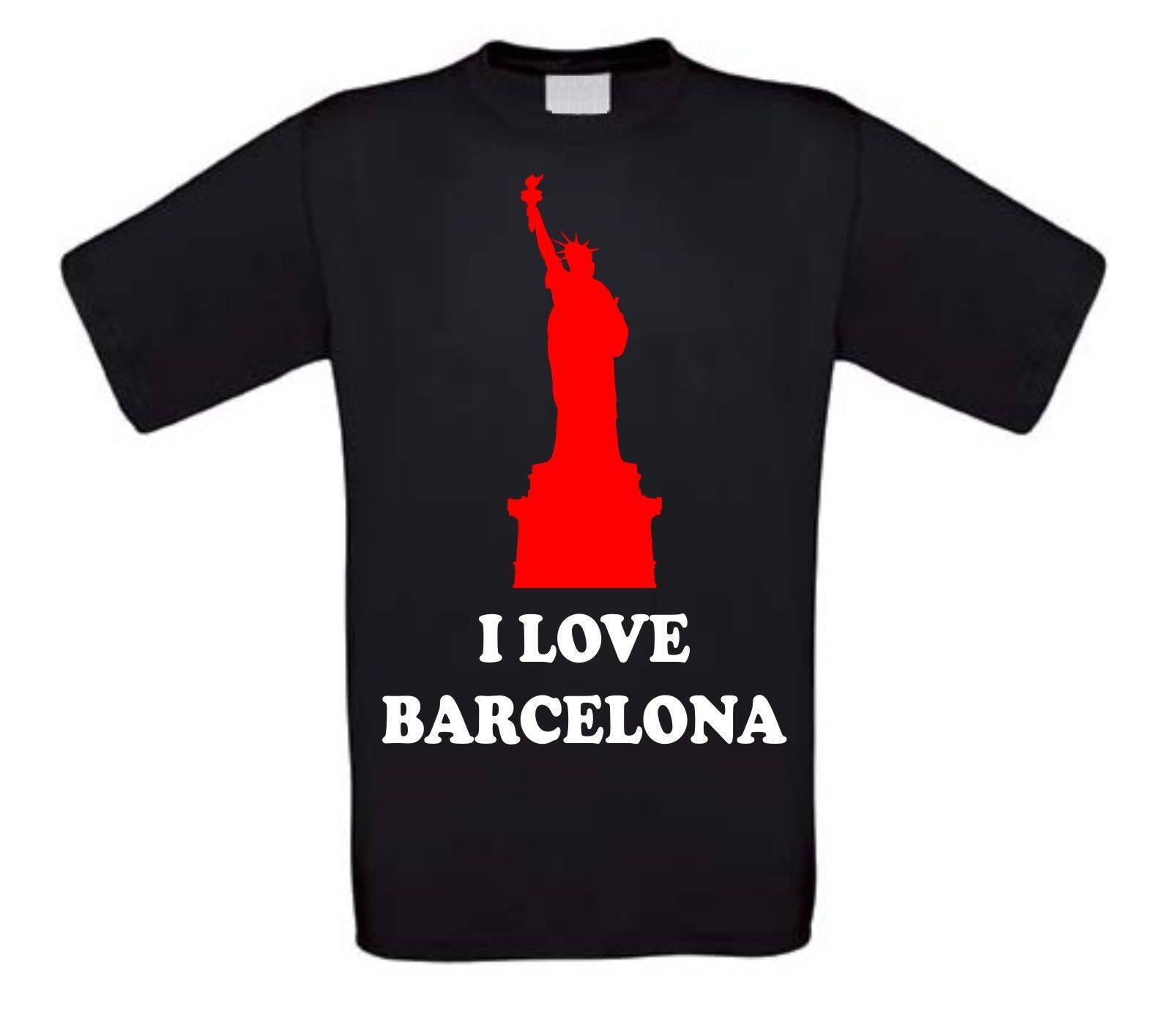 i love barcelona shirt korte mouw vrijheidsbeeld