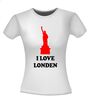 foto 10 i love londent-shirt korte mouw vrijheidsbeeld