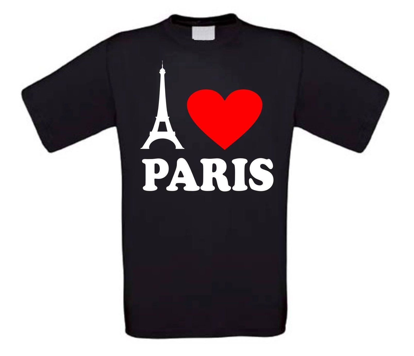i love paris t-shirt korte mouw met de eiffeltoren