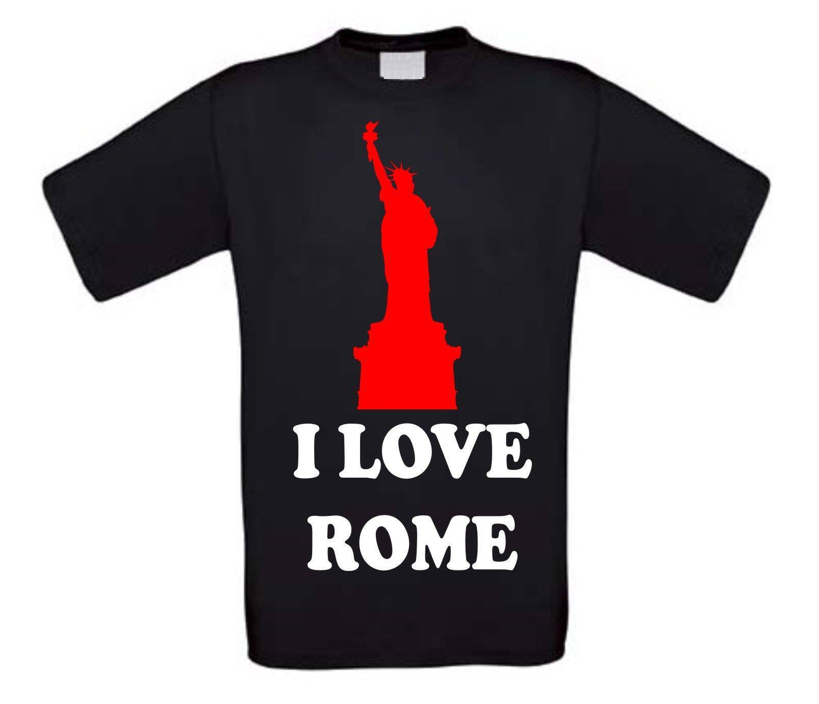 i love rome shirt korte mouw vrijheidsbeeld