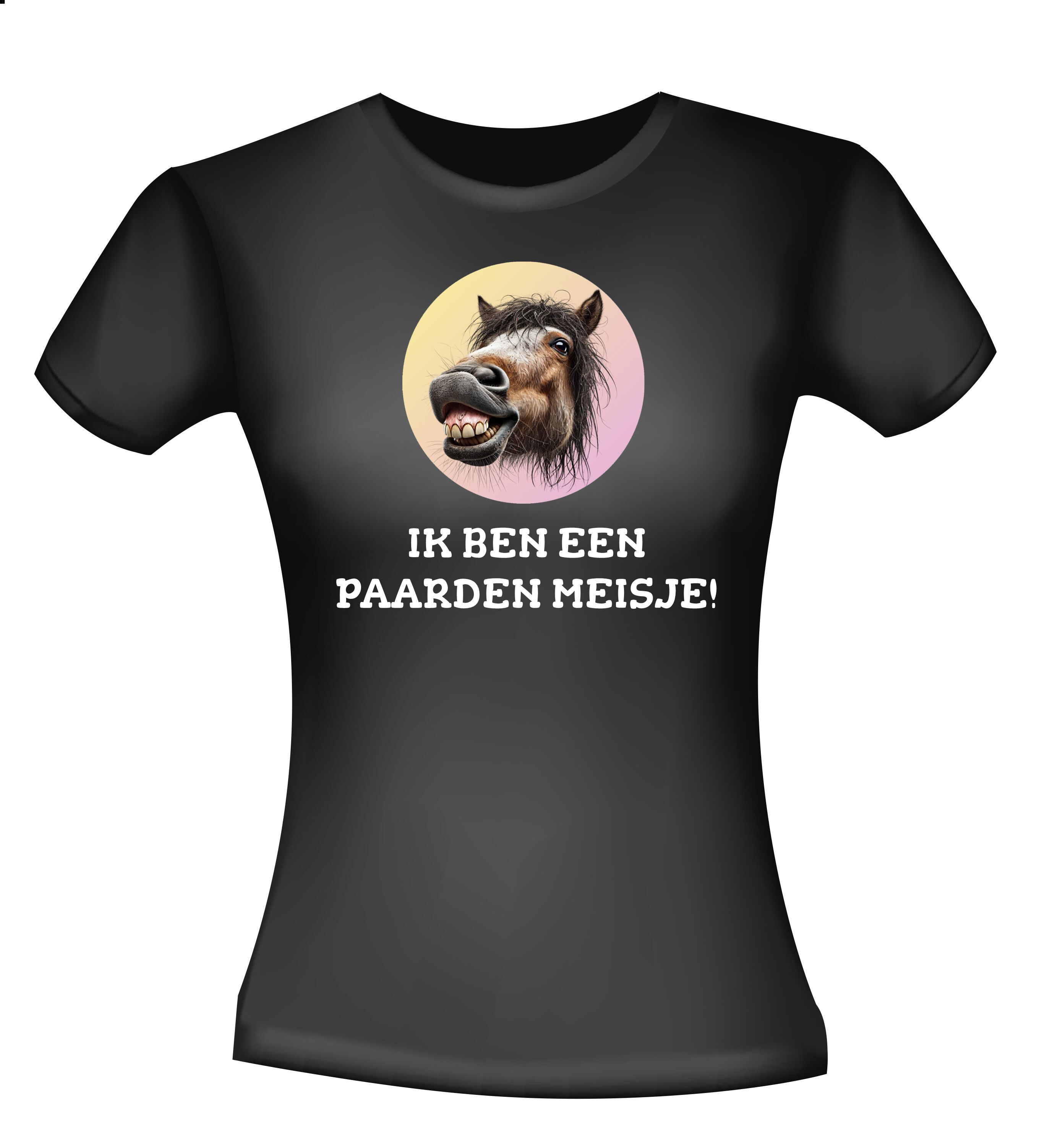 ik ben een paarden meisje t-shirt korte mouw