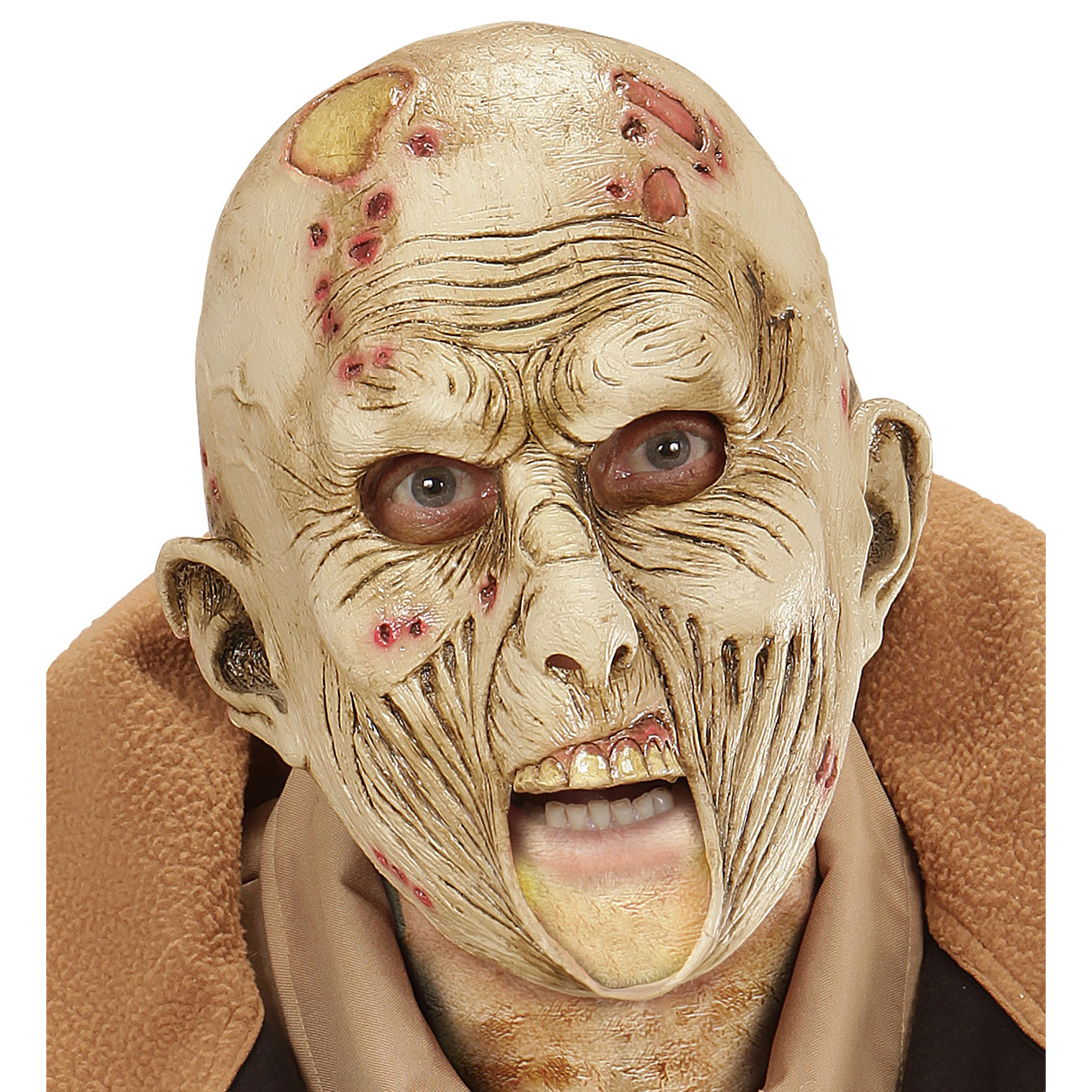 Afschrikkend zombie kinder masker met open mond