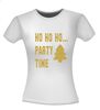 foto 14 Ho ho ho party time glitter goud t-shirt korte mouw kerst