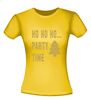 foto 16 Ho ho ho party time glitter goud t-shirt korte mouw kerst