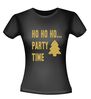 foto 2 Ho ho ho party time glitter goud t-shirt korte mouw kerst