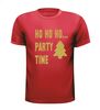foto 7 Ho ho ho party time glitter goud t-shirt korte mouw kerst