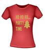 foto 8 Ho ho ho party time glitter goud t-shirt korte mouw kerst