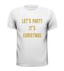 foto 13 Let's party it's Christmas glitter goud T-shirt