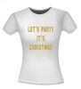 foto 14 Let's party it's Christmas glitter goud T-shirt