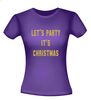 foto 4 Let's party it's Christmas glitter goud T-shirt