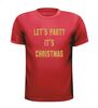 foto 7 Let's party it's Christmas glitter goud T-shirt