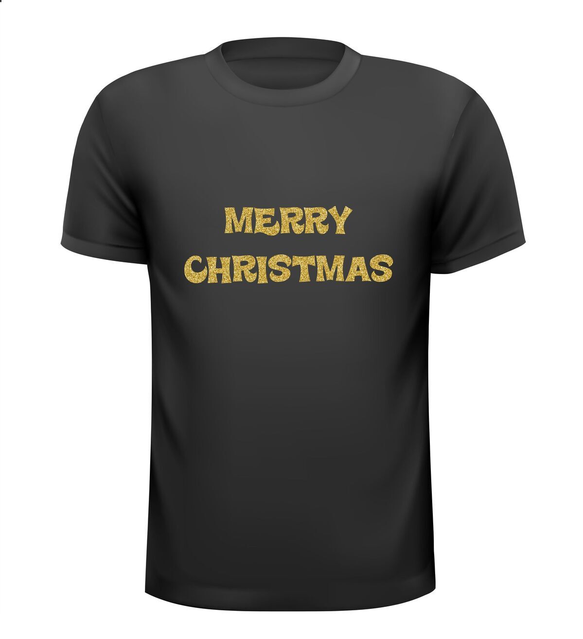 Merry Christmas glitter goud shirtje