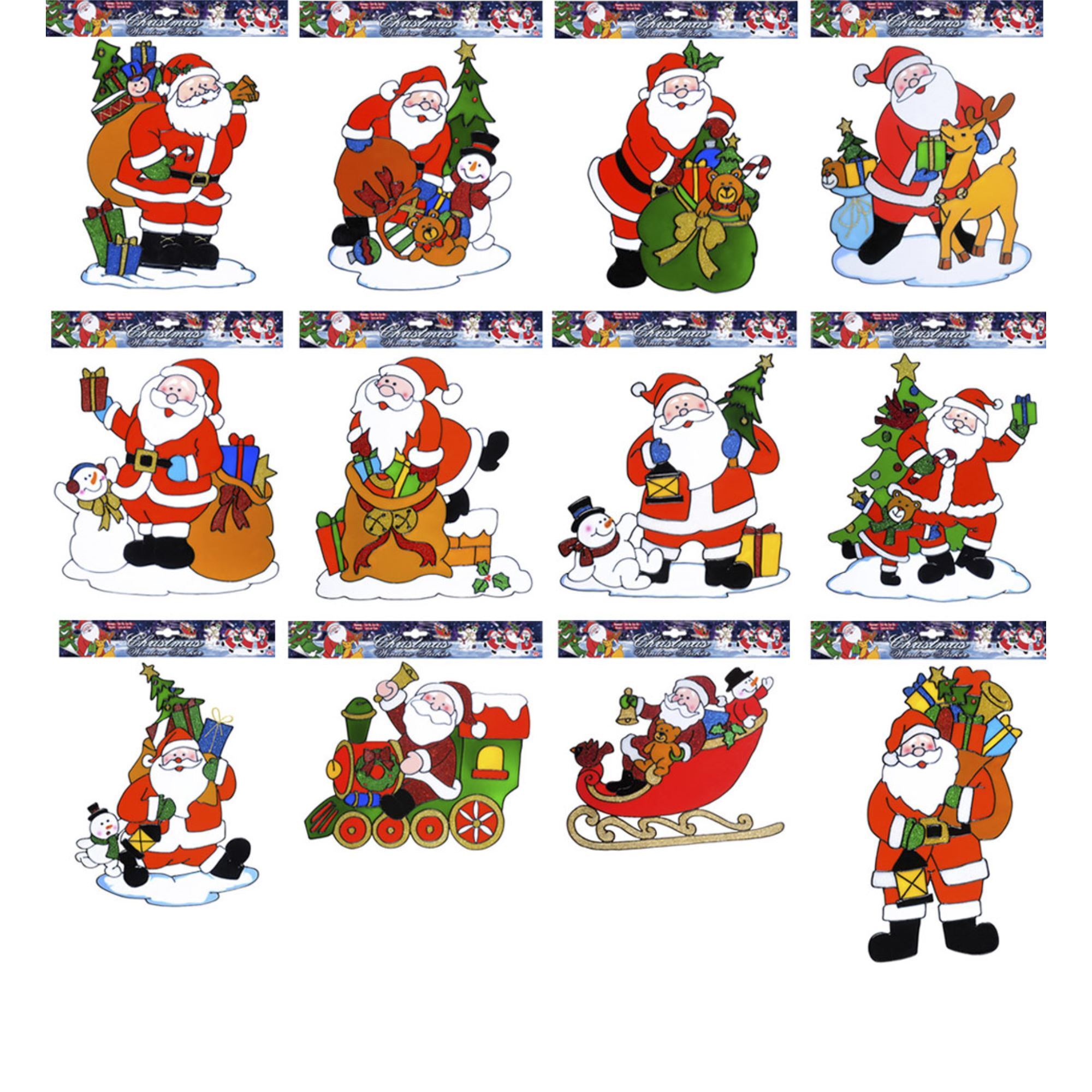 raamstickers kerstman 30 cm 