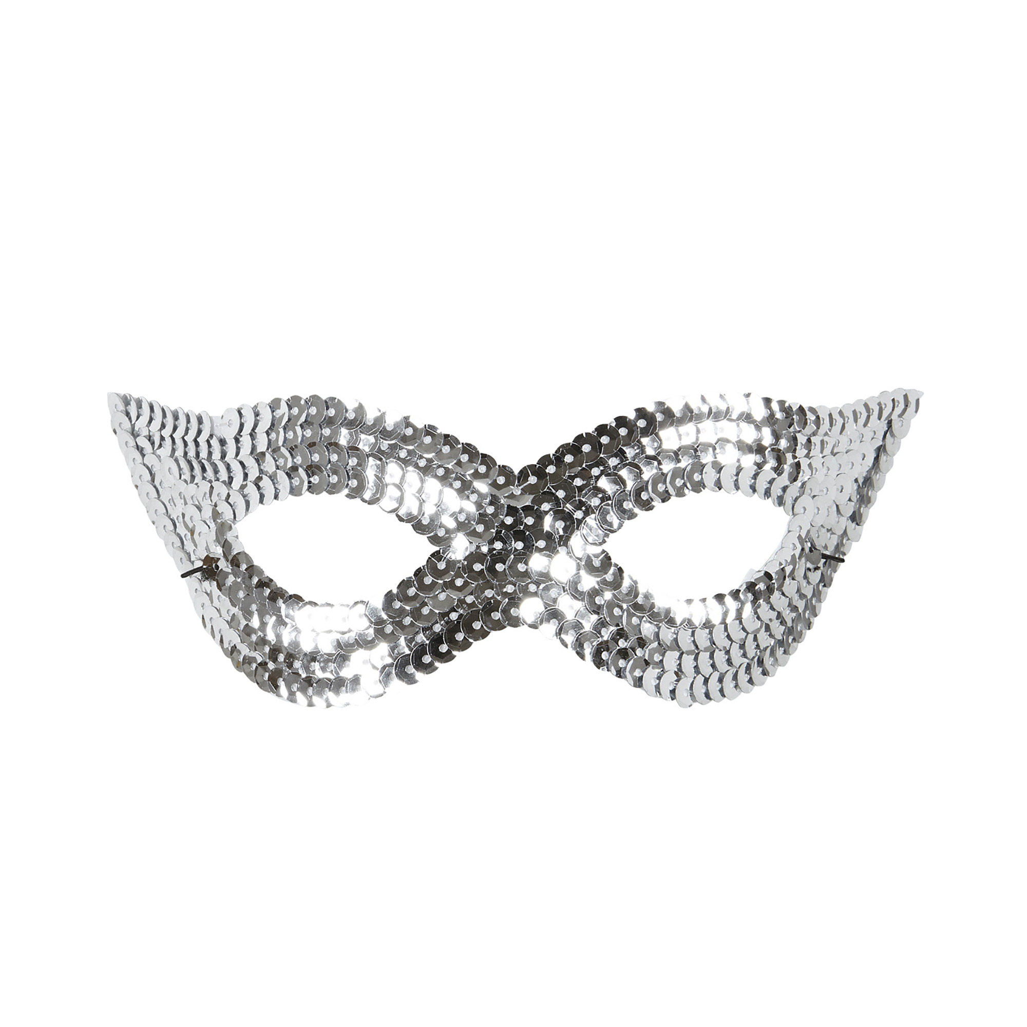 pailletten oogmasker zilver bling bling 