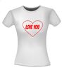foto 14 i love you hart t-shirt valentijn korte mouw