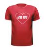 foto 7 i love you hart t-shirt valentijn korte mouw
