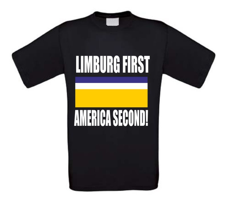 limburg first america second t-shirt korte mouw