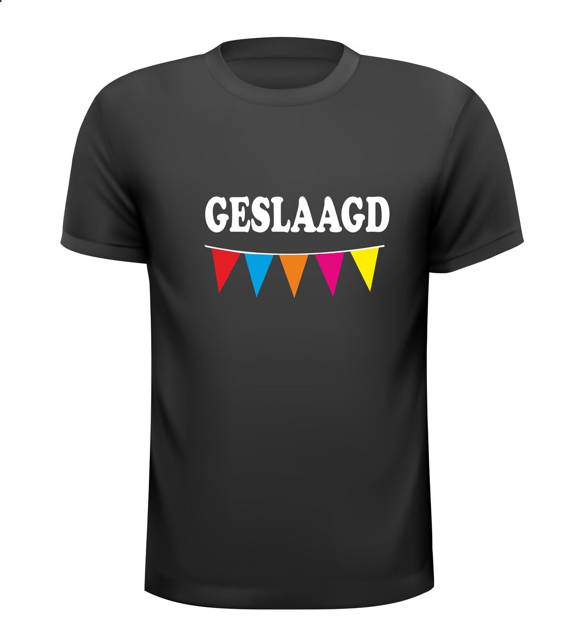 geslaagd t-shirt korte mouw met vlaggenlijn