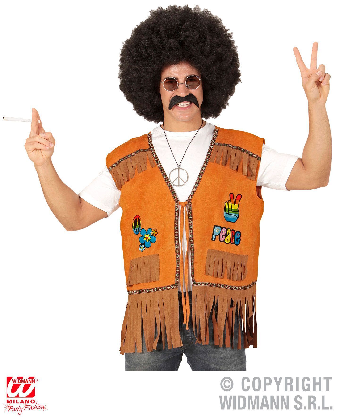 hippie vest peace man volwassen