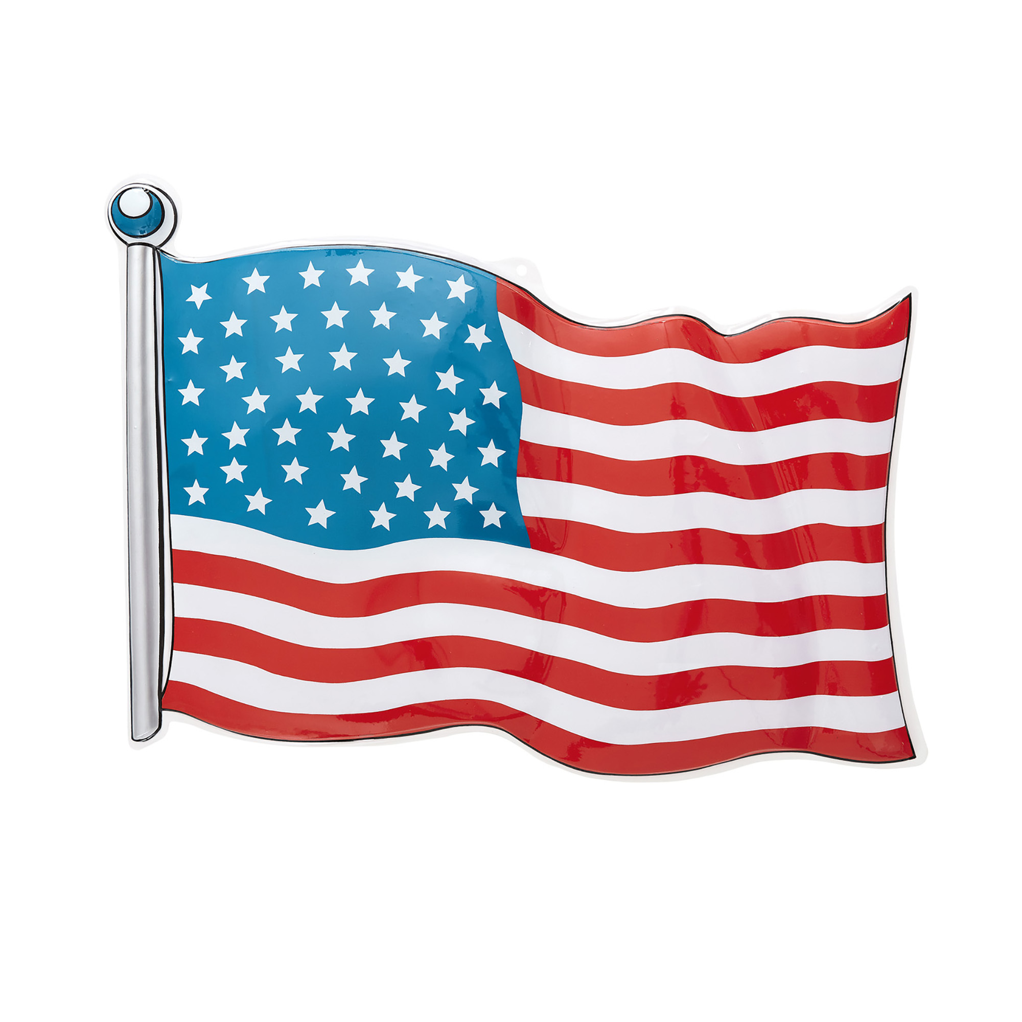 Amerikaanse vlag pvc muurdecoratie 62 x 44 cm