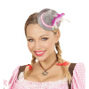 foto 2 Beierse dames mini hoed oktoberfest roze 