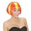 foto 3 Disco bobline pruik neon geel oranje