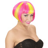 foto 3 Disco bobline pruik neon geel roze